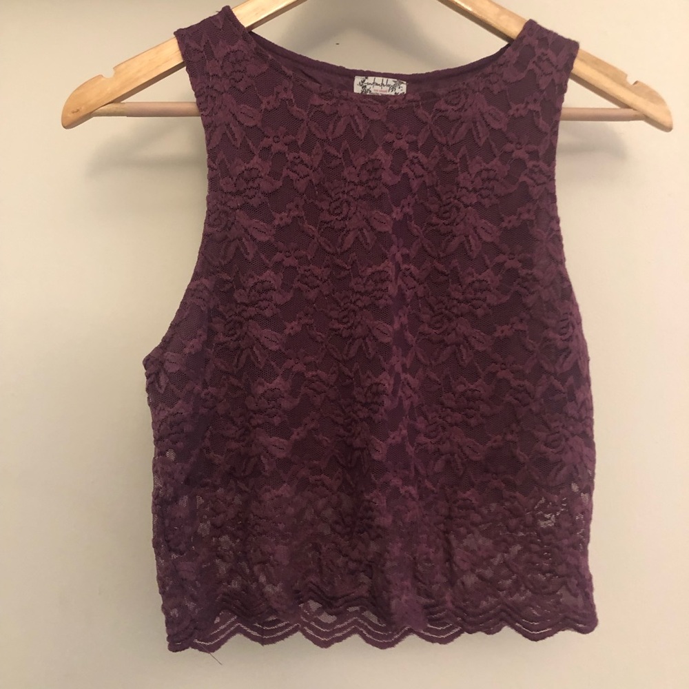 Free people lace crop top | size S